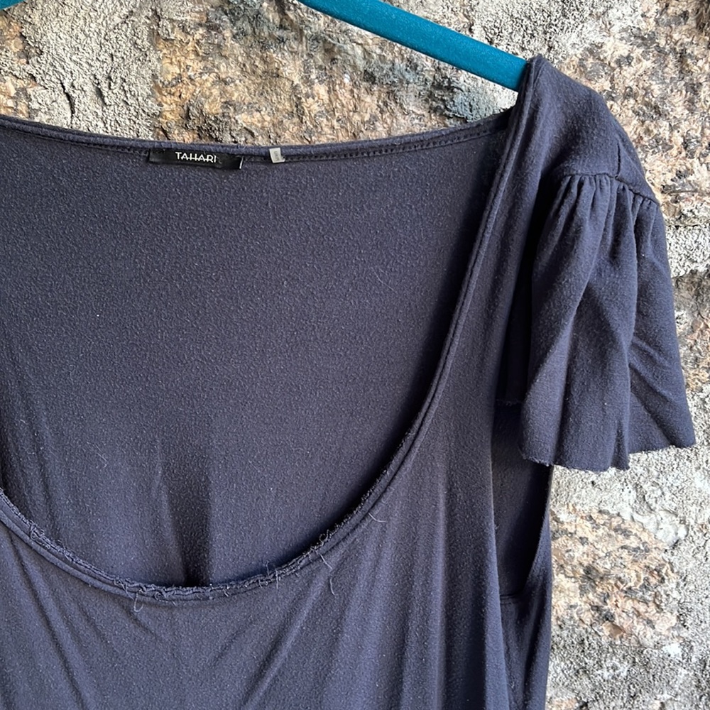Navy Blue Tahari Top